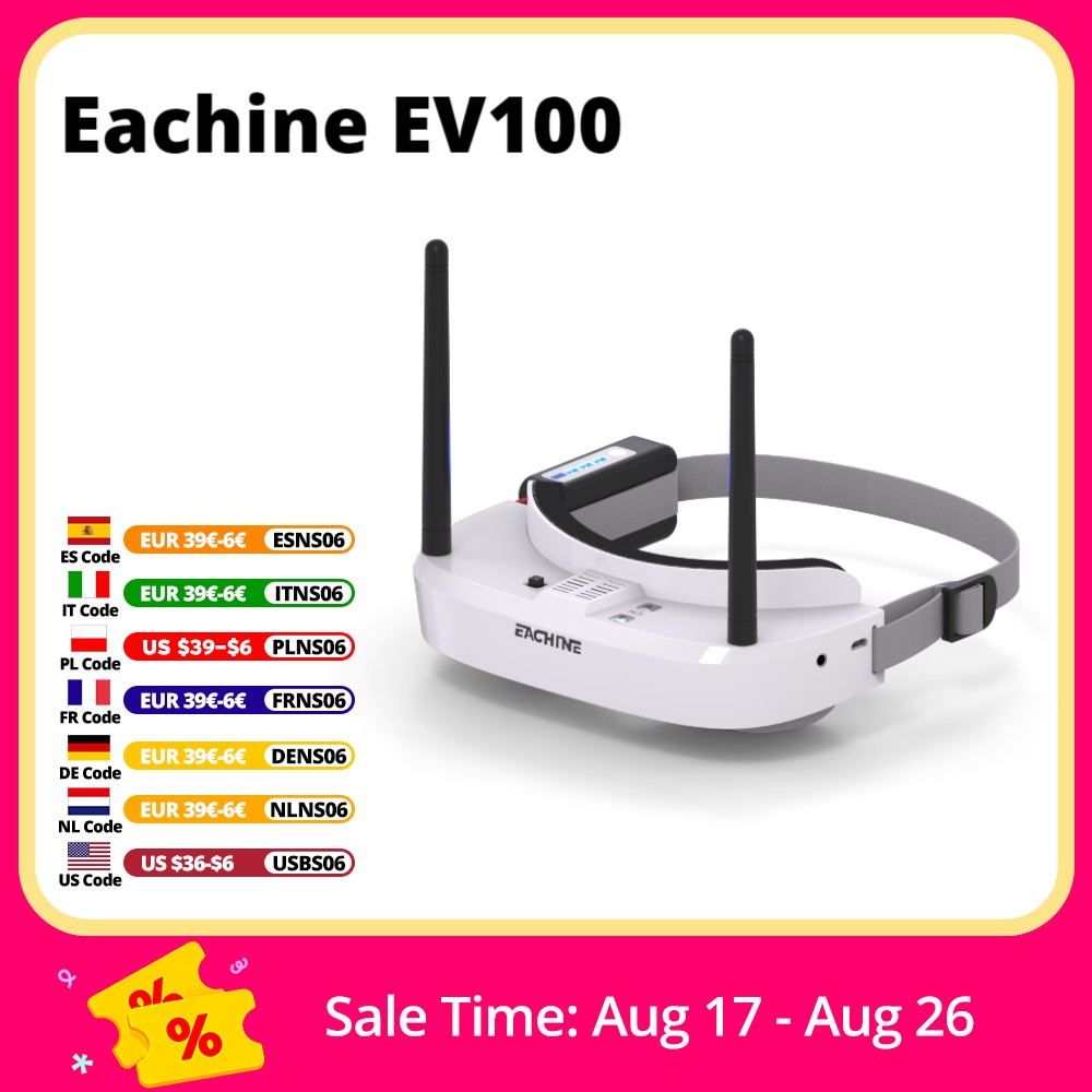 Eachine EV100 720*540 5.8G 72C - Fpv Drone Goggles ulasan dan harga