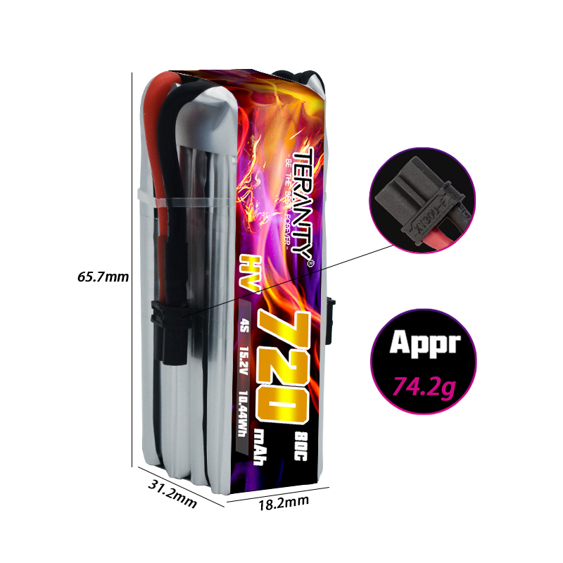 TERANTY 720mAh 4S 15.2V HV Lip - Fpv Drone Frame ulasan dan harga
